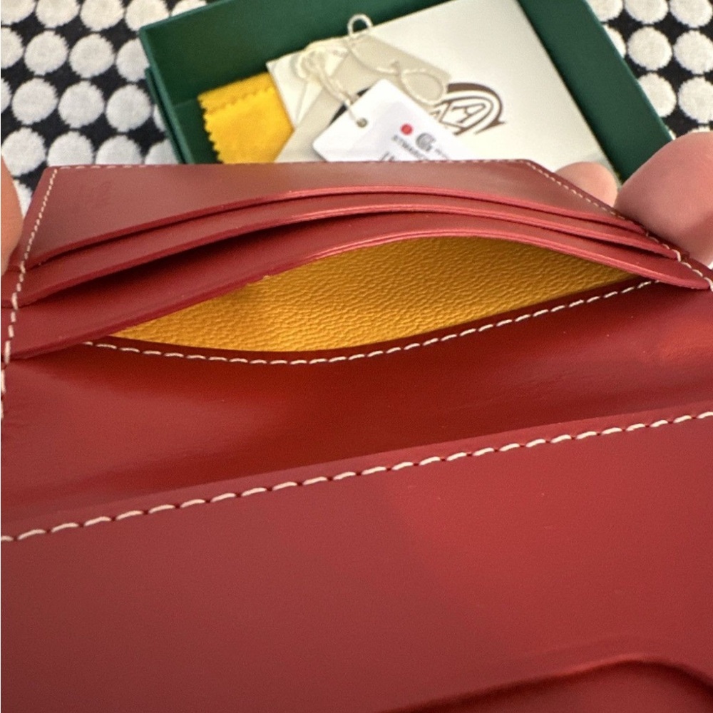 Goyard Red Card Holder Luxury Accessory - Picture 10 of 10